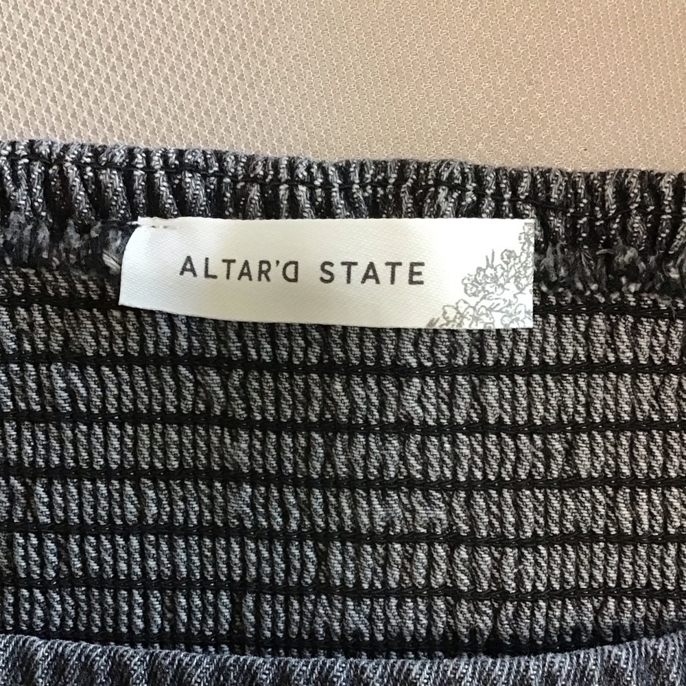 Altar'd State Louise Denim Romper - Picture 5 of 12
